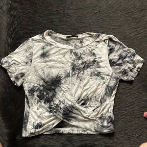 Marble color crop top SHEIN